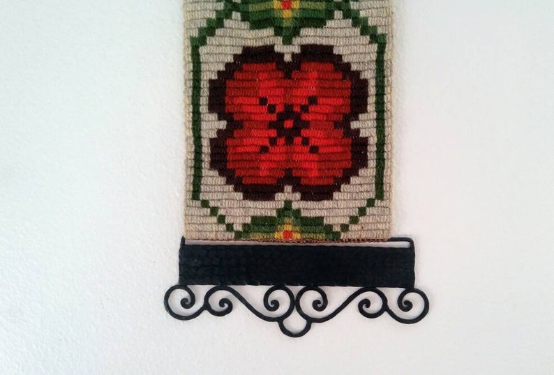 Floral Tapestry Bell Pull Wall Hanging Vintage 70s Long Etsy