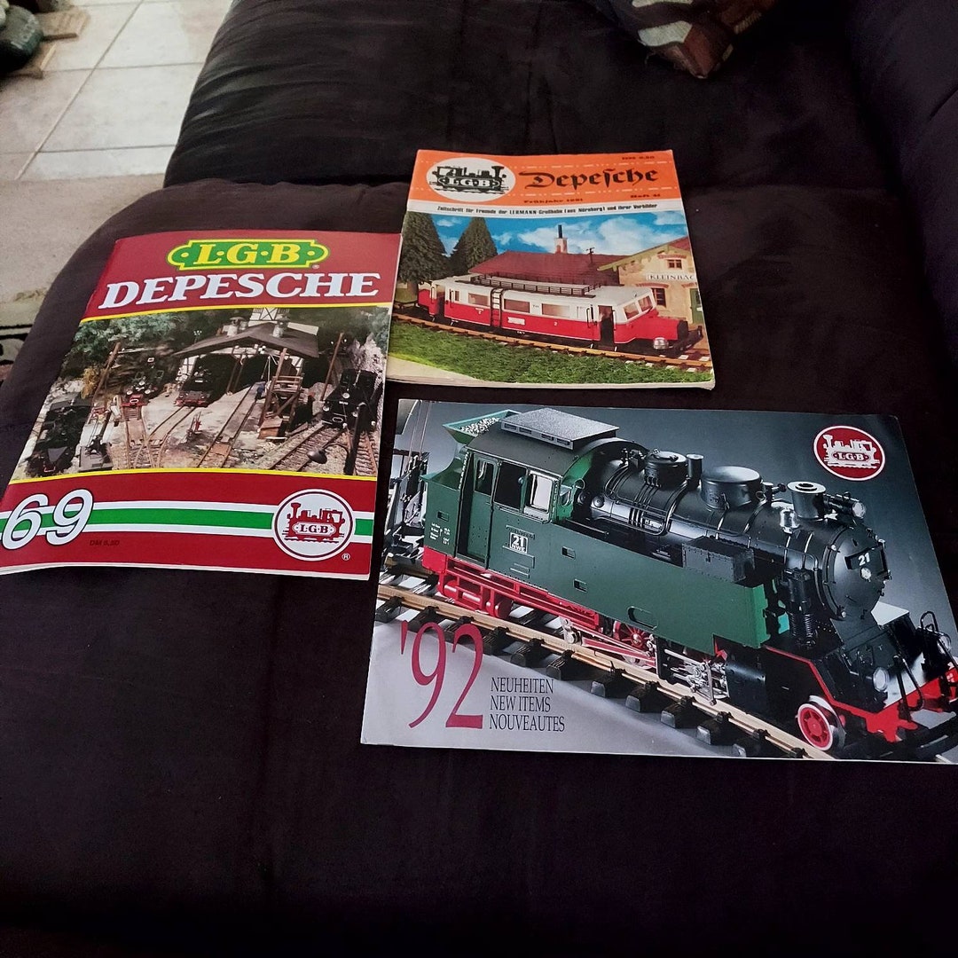 Vintage LGB Depesche Garden Railroad Magazines (2) and 1992 LGB Insert