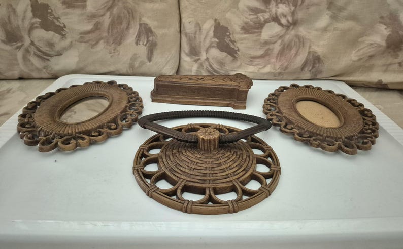 70s/ 80s Homco Syroco Faux Wicker Wall Decor SOLD SEPARATELY* Faux ...