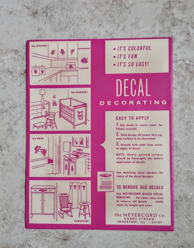 NOS Vintage Decals MEYERCORD Floral Design 11 Images Vintage Etsy