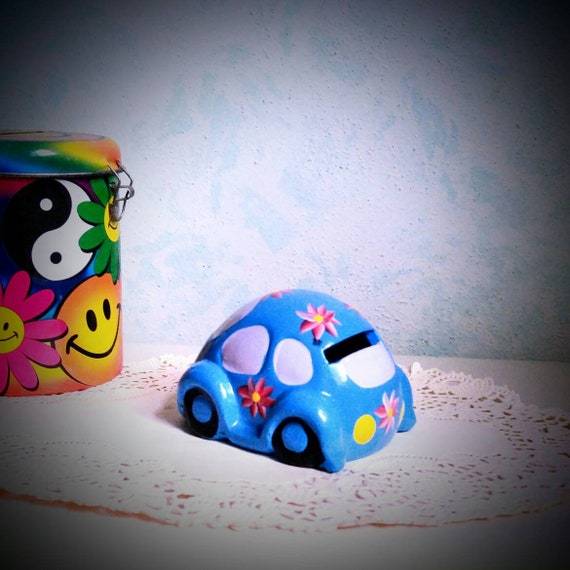 Groovy Vw Beetle Bug Bank Mini Volkswagen Bank Retro Etsy
