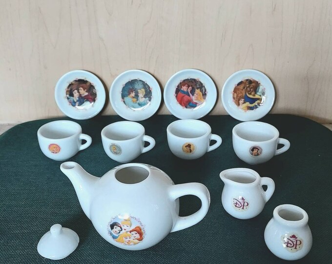 Disney Princess Mini Porcelain Tea Set 12 Pieces Disney Etsy
