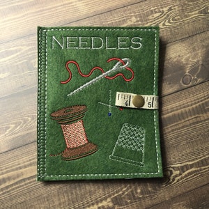 ITH 5x7&quot; Needle Case Holder Machine Embroidery Design Project In The Hoop Applique Instant Download Pdf dst pes exp jef hus vip vp3 xxx