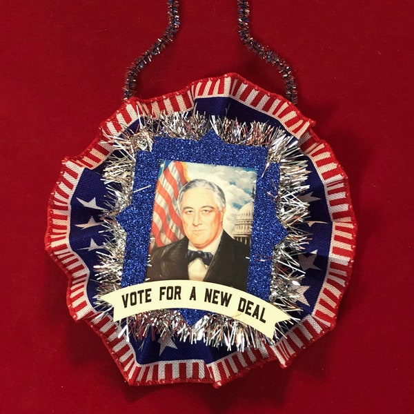 FDR Franklin Delano Roosevelt Christmas History Ornament New Deal World War 2 WWII Broadway Musical American History Patriotic Gift