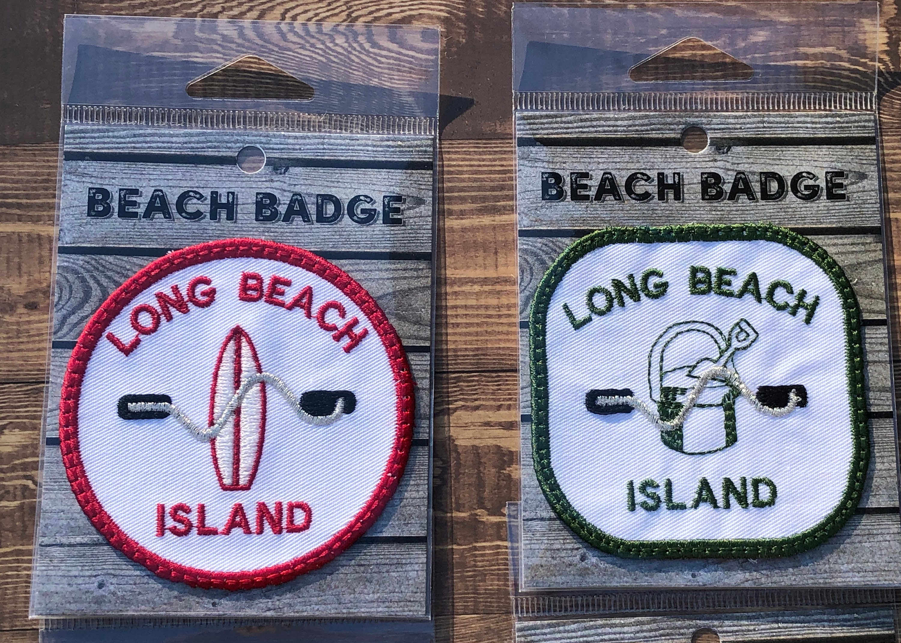 3 Beach Badge Iron on Patch AC LBI Atlantic City Long Etsy