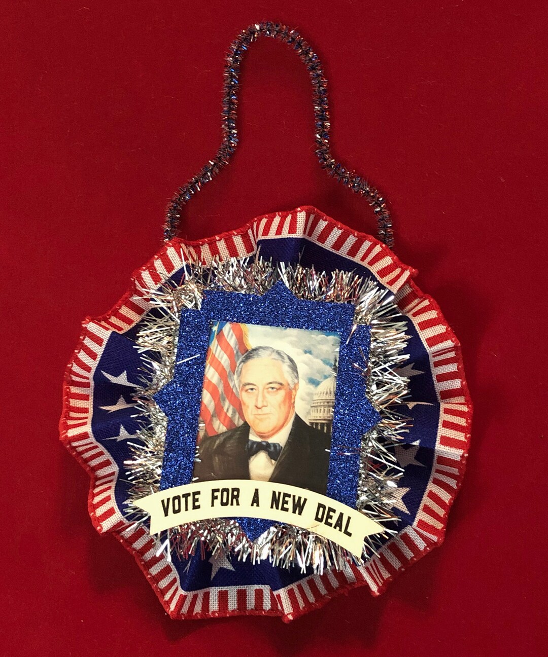 FDR Franklin Delano Roosevelt Christmas History Ornament New Deal World