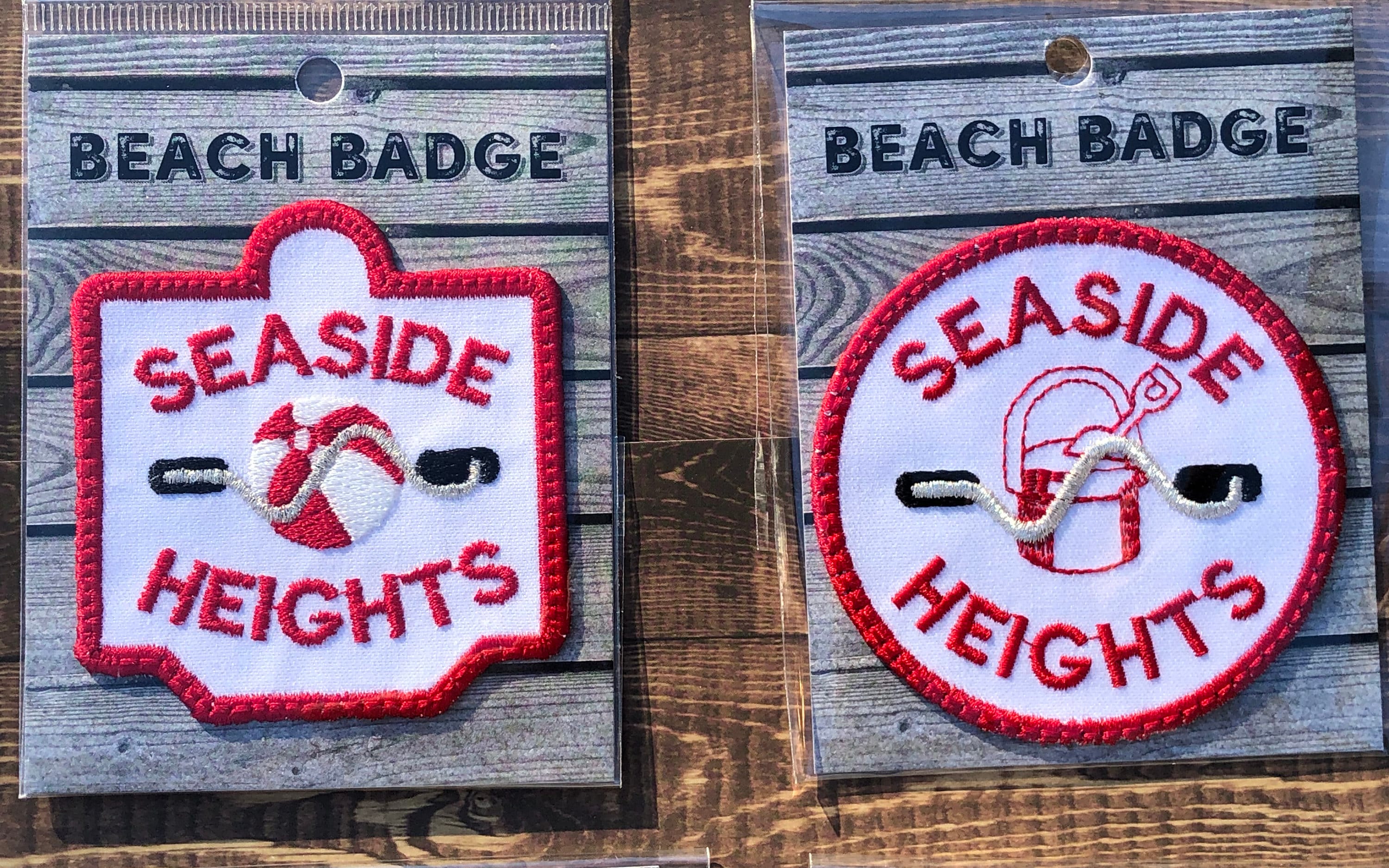 3 Beach Badge Iron on Patch Seaside Park Seaside Etsy