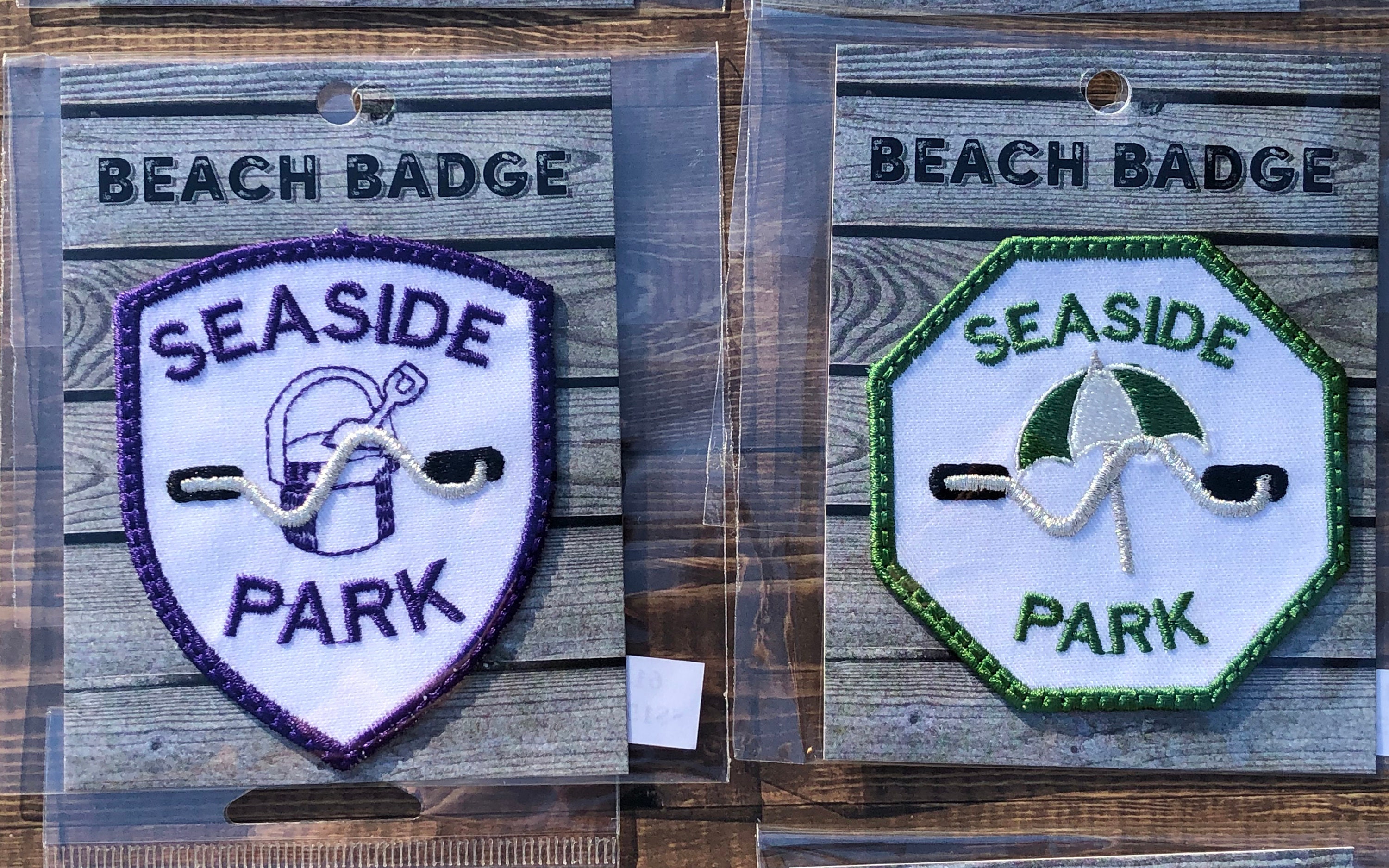 3 Beach Badge Iron on Patch Seaside Park Seaside Etsy
