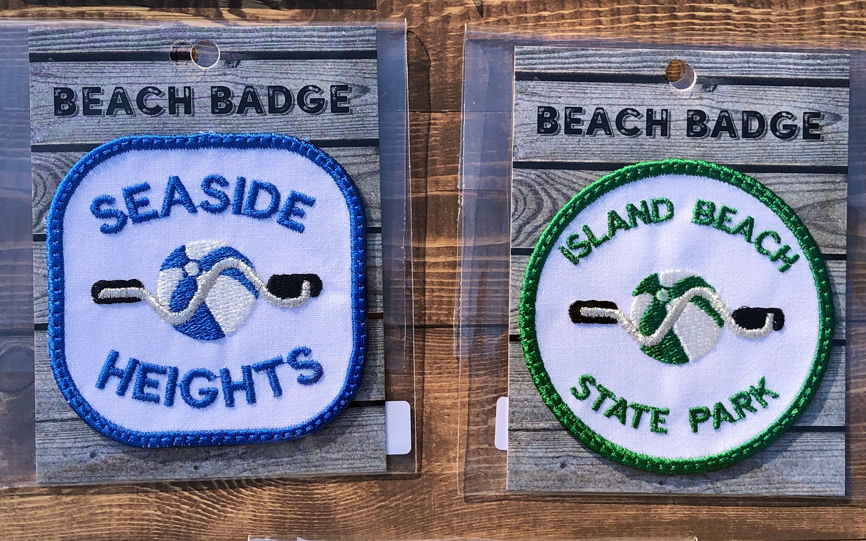 3 Beach Badge Iron on Patch Seaside Park Seaside Etsy