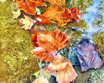 Autumn Leaves (print of original watercolour)