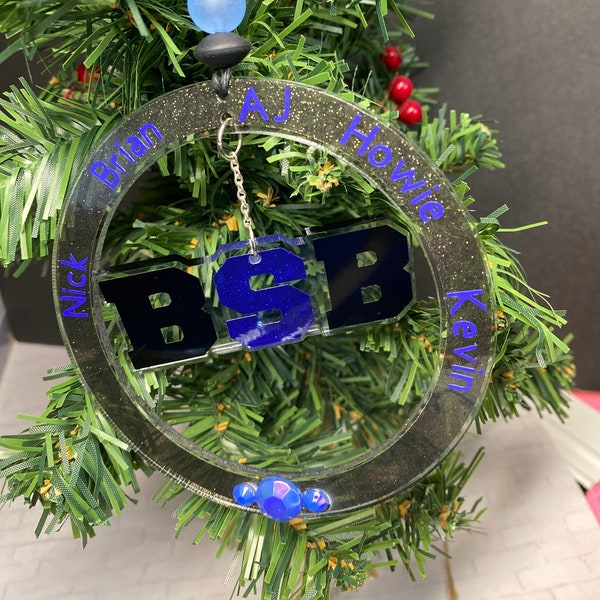 Backstreet Boys Acrylic Christmas Tree Ornament, Gift for 90's Lover, Boyband Ornament, Stocking Stuffer for Team BSB