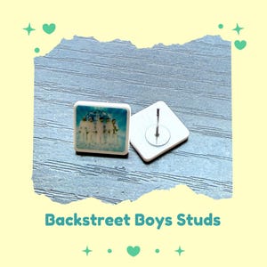 Backstreet Boys Millennium Album Stud Earrings | 90s Music Gift for Fans, Friends, Coworkers, Boy Band Lovers | Hypoallergenic Options