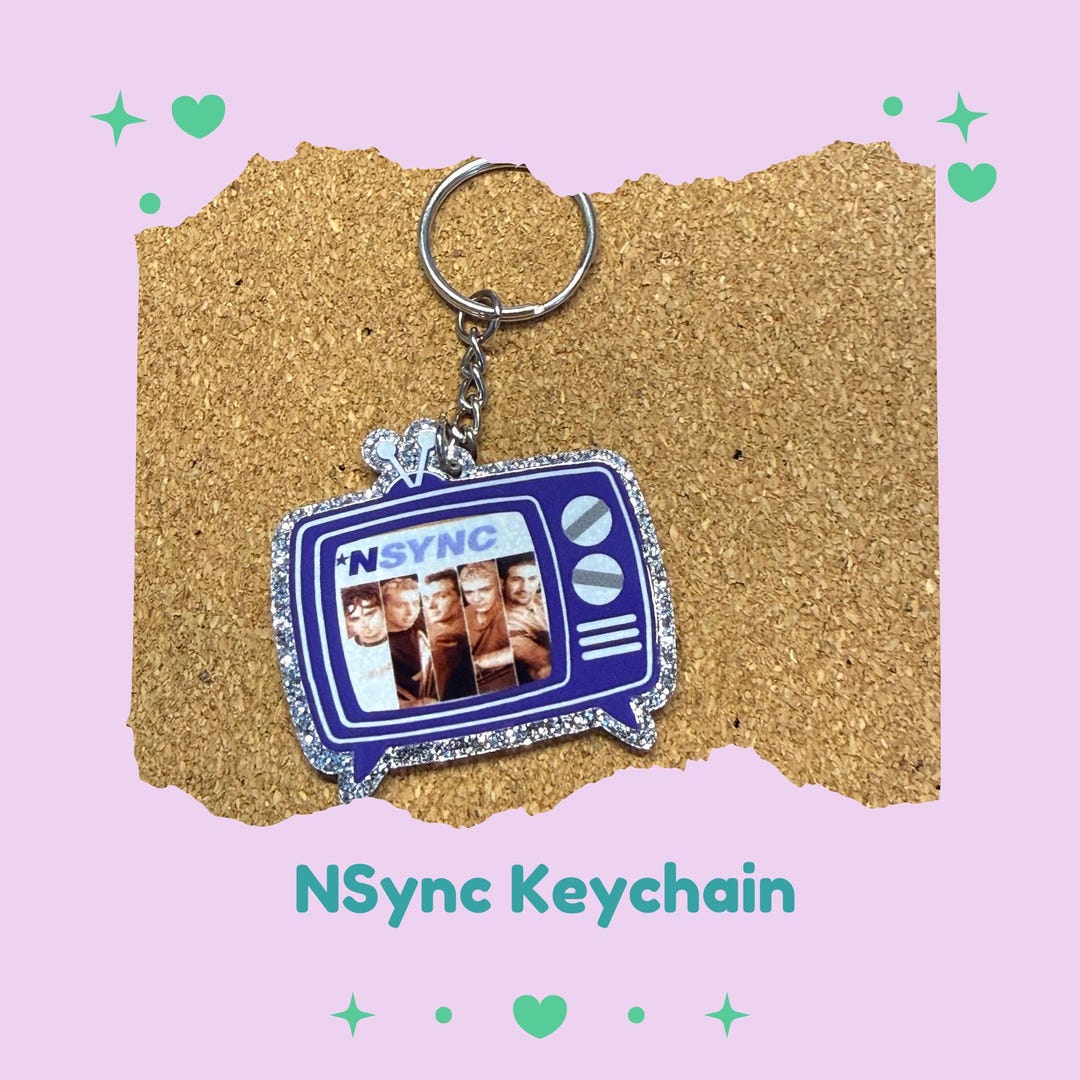 Nsync Key Chain NSYNC Glitter TV Keychain, Y2K Nostalgia Gift - Etsy