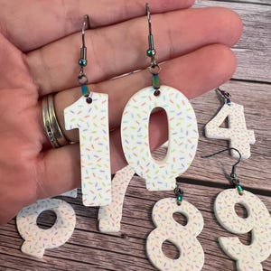 Number 60 Earrings - Etsy
