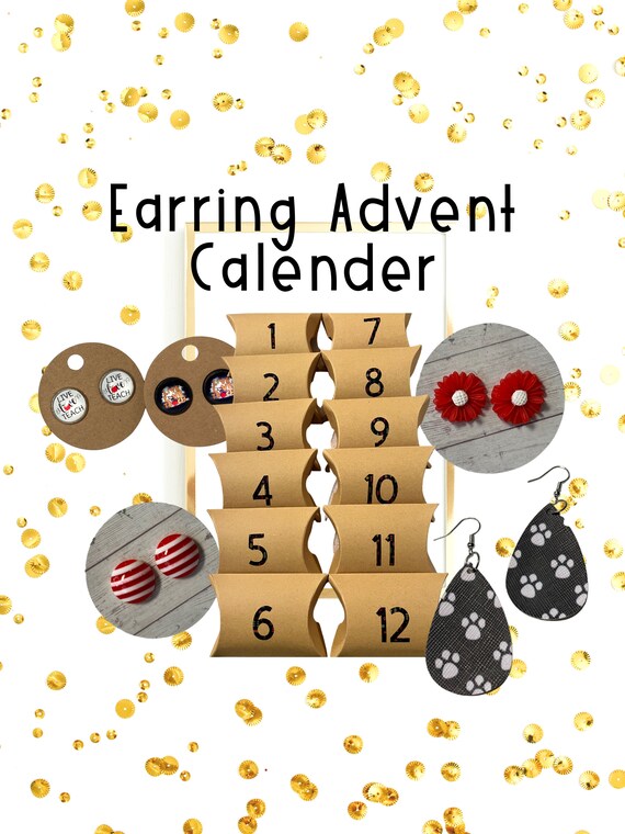 Teacher Earring Advent Calendar, 12 Days of Studs and Dangles, Gift for  Earring Lover, Christmas Gift for Teacher Daughter, Christmas Lover - Etsy