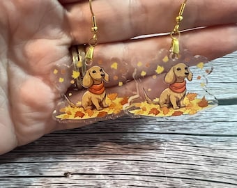 Boucles D'oreilles Pendantes Chien Arc-en-ciel : Cadeau Léger Pour Maman - France