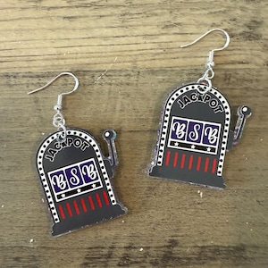 Caça-níqueis dos Backstreet Boys, acessórios para shows, brincos para Las Vegas, produtos do BSB, presentes para boy band, AJ McLean, Nick Carter