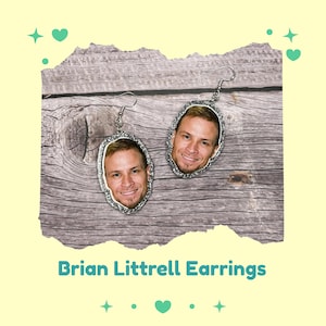 Brian Littrell Earrings, for Backstreet Boys Fans and 90s Music Lovers – Lightweight Acrylic Clip On or Hypoallergenic Gift for Her or Him