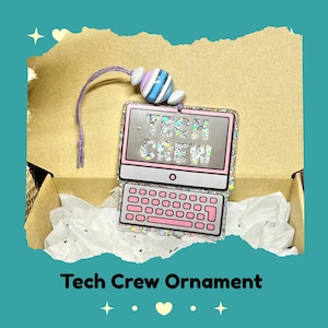 Tech Crew Ornament: Acrylic Computer, IT Gift
