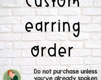 Custom Acrylic Earrings, Personalized Earrings, Lightweight Dangles