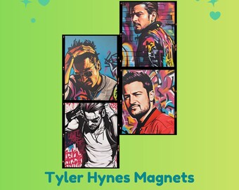 Tyler Hynes Graffiti Magnet Set – Fun Gift for Hynies, Hallmark Fans, Tyler Collectors, Romcom Lovers, or Fandom Friends with Style