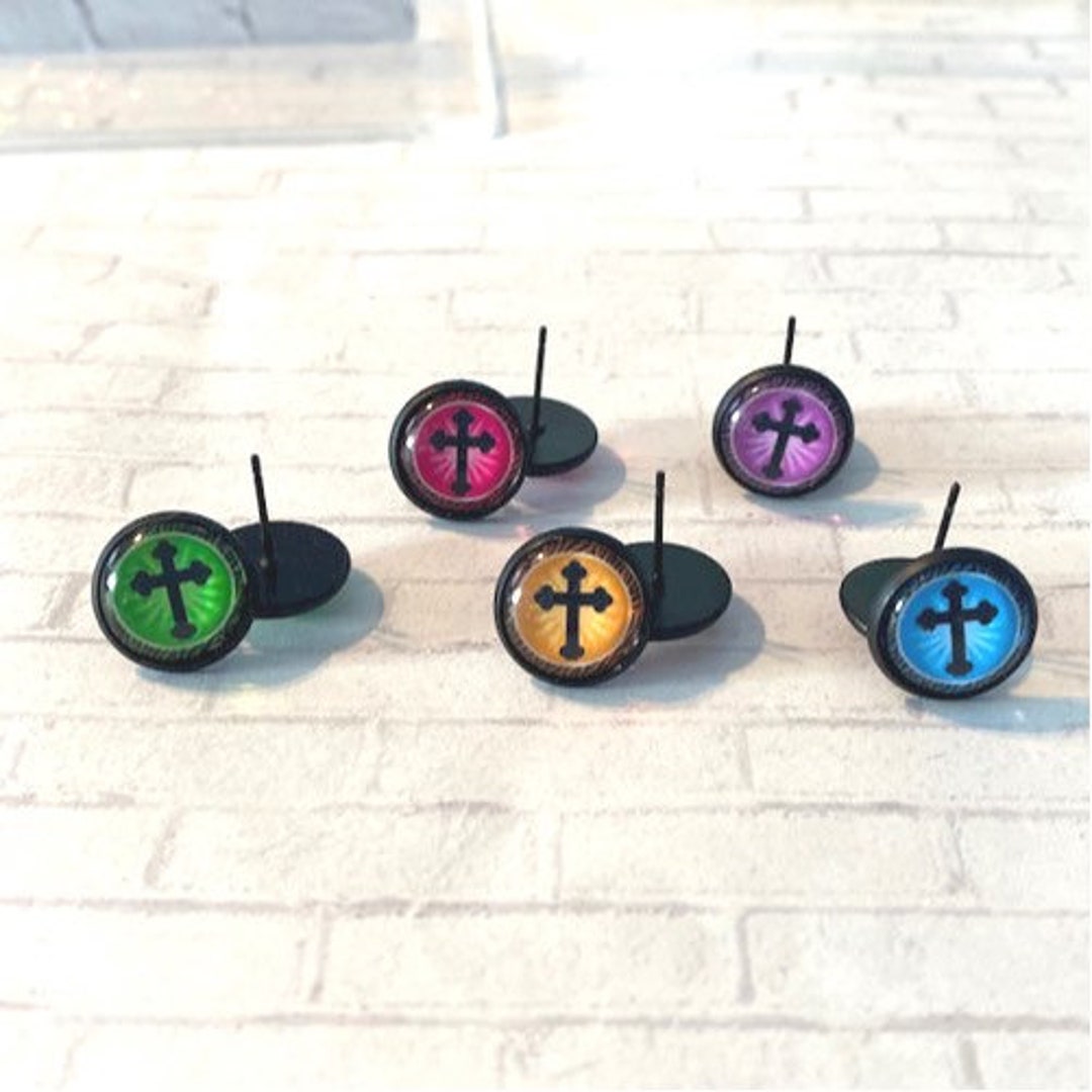 Cross Earrings, Religion Teacher Gift, Church Earrings, Easter Earrings