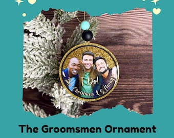 Groomsmen Movie, Tyler Hynes, Jonathan Bennett, BJ Britt, Gift for Best Friend, Hallmark Inspired Ornament, Gift for Christmas Lover