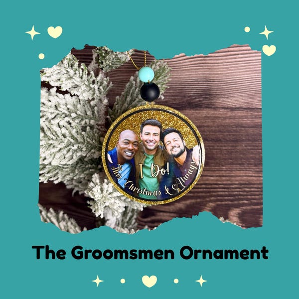 Groomsmen Movie, Tyler Hynes, Jonathan Bennett, BJ Britt, Gift for Best Friend, Hallmark Inspired Ornament, Gift for Christmas Lover