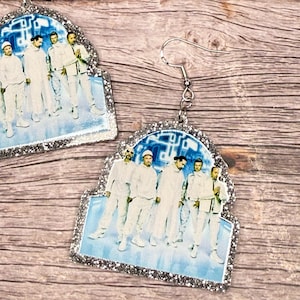 BSB Sphere Earrings, Millennium 2.0, Backstreet Boy Earrings, 90s BSB Dangles, Gift for Backstreet Boy Lover, BSB earrings, Boy Band