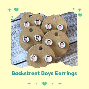 Backstreet Boys Studs, Concert Accessories, BSB Merch, Boy band Gift for Her, Stocking stuffer for 90s fan, AJ McLean, Nick Carter