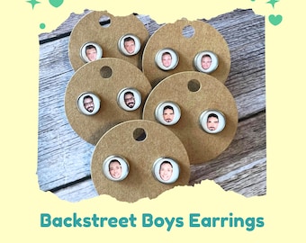 Backstreet Boys Studs, Concert Accessories, BSB Merch, Boy band Gift for Her, Stocking stuffer for 90s fan, AJ McLean, Nick Carter