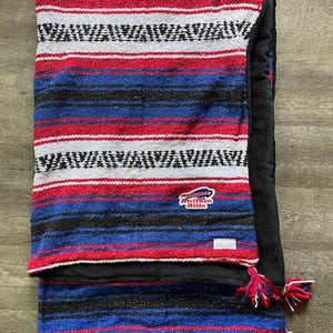 Buffalo Bills NFL Multi-layer blanket. Mexican Falsa paired with Minky Plush