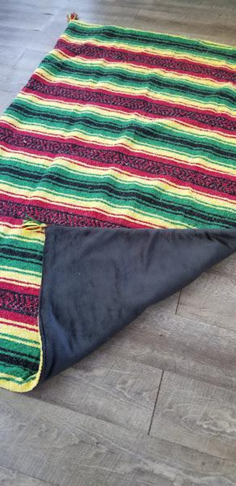 Rasta Bob Marley Red, Green & Yellow Mexican Blanket With Super Soft ...