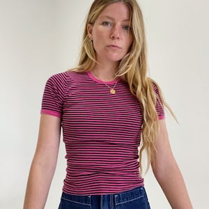 Striped Ringer Tee Etsy Australia