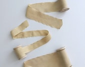 Silk Ribbon, Hand Dyed, Plant Dyed, Natural Dyed, Yellow Silk Ribbon, AUTUMN, Raw Silk Ribbon, Bouquet Ribbon, Hand Dyed Ribbon