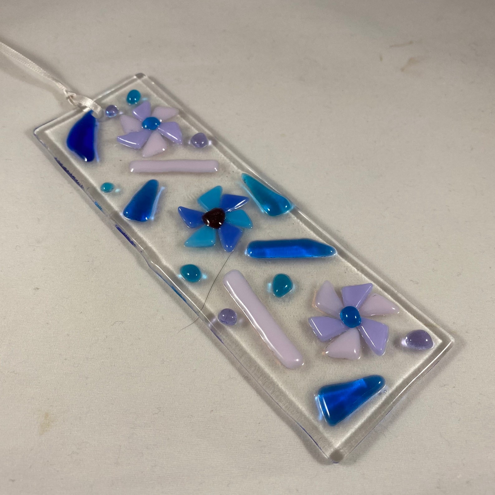 Fused Glass Suncatcher Kit Make at Home Shades of Blue Etsy UK