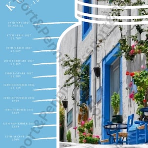 Salvadanaio personalizzato per i risparmi delle vacanze / Strumento personalizzato per tenere traccia dei fondi di viaggio / Sfida di risparmio stampabile in formato PDF o PNG