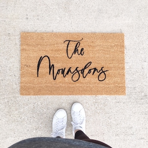 Custom Doormat- Last Name Doormat, Welcome Mat, Realtor Closing Gift, Custom Wedding Gift, Personalized Doormat, Housewarming Gift