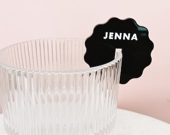Custom Drink Tag, Custom Wine Tags, Acrylic Place Cards, Drink Tags, Wedding Drink Tag, Wedding Place Cards | SET of 25