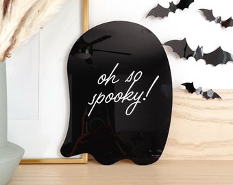 Oh So Spooky Sign, Modern Halloween Sign, Modern Halloween Decor, Halloween Decor, Ghost Wall Decor, Ghost Sign, Halloween Party