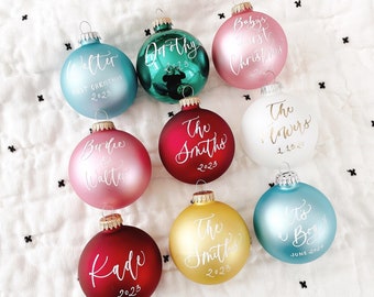 Personalized Ornaments, Calligraphy Ornament, Hanging Ornament, Holiday Decor, Custom Ornaments, Holiday Ornaments, MEDIUM Ornament