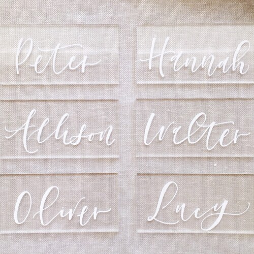 Acrylic Place Cards Wedding Placecards Wedding Decor Etsy Canada