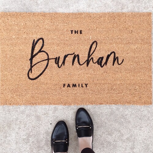 LARGE Custom Doormat Last Name Doormat Housewarming Gift Etsy