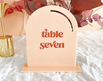 Acrylic Table Numbers, Arch Table Numbers, Wedding Table Numbers, Modern Table Numbers, Table Numbers