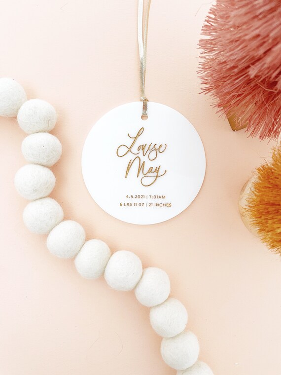 New Baby Ornament, Baby's First Christmas Ornament, Baby Stats Ornament, Personalized Ornament, Christmas Ornament, Custom Ornaments