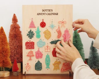 Advent Calendar with Mini Ornaments, Christmas Countdown, Advent Calendar for Kids, Colorful Advent Calendar, Advent Calendar Gift