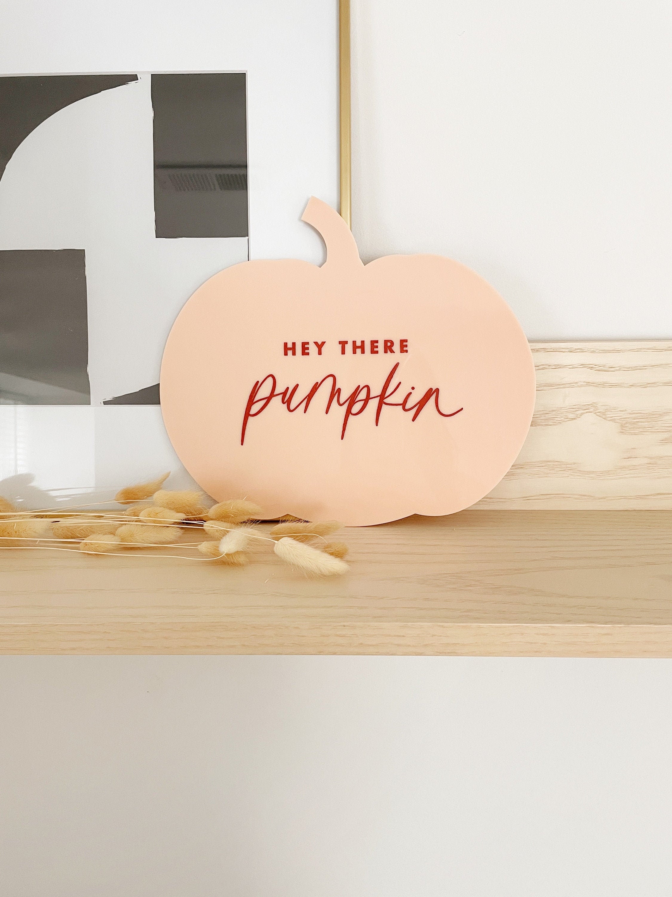 Hey There Pumpkin Sign, Hello Pumpkin, Modern Fall Decor, Party Decor
