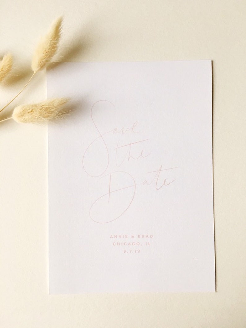 Wedding Invitations Minimalist Save the Date Save the Date Calligraphy Save the Date Modern Save the Date