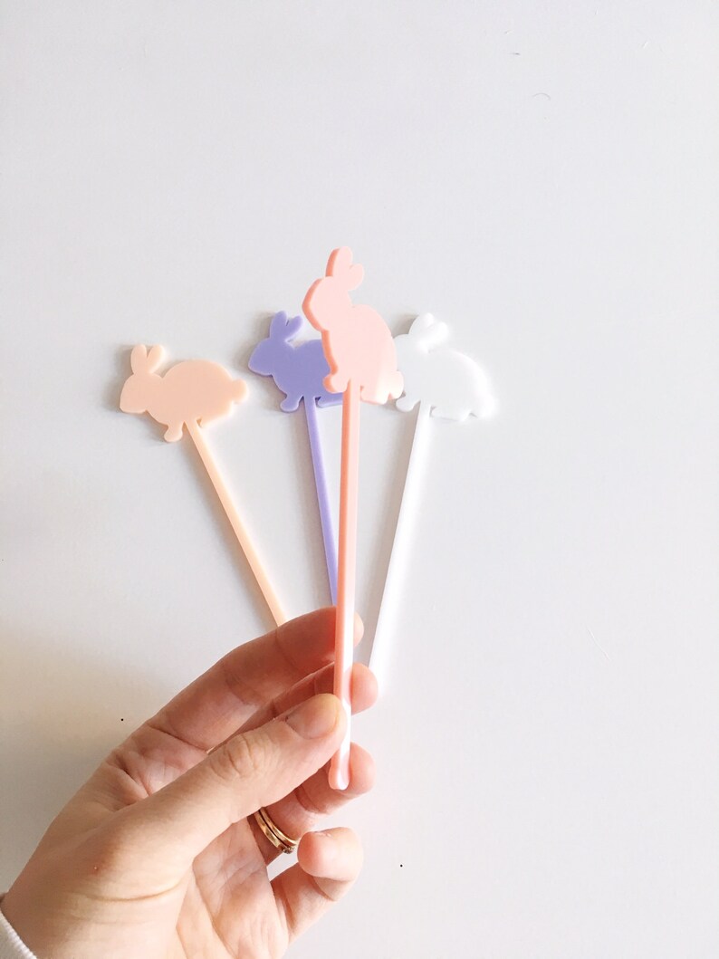 Easter Cocktail Stirrers Cocktail Stir Stick Easter Brunch Etsy
