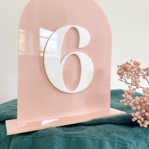 Acrylic Table Numbers, Arch Table Numbers, Wedding Table Numbers, Modern Table Numbers, Table Numbers image 2